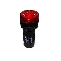 MT22-SM24E Зуммер с подсветкой, 80дБ, красный, 24V AС/DC, IP65, пластик